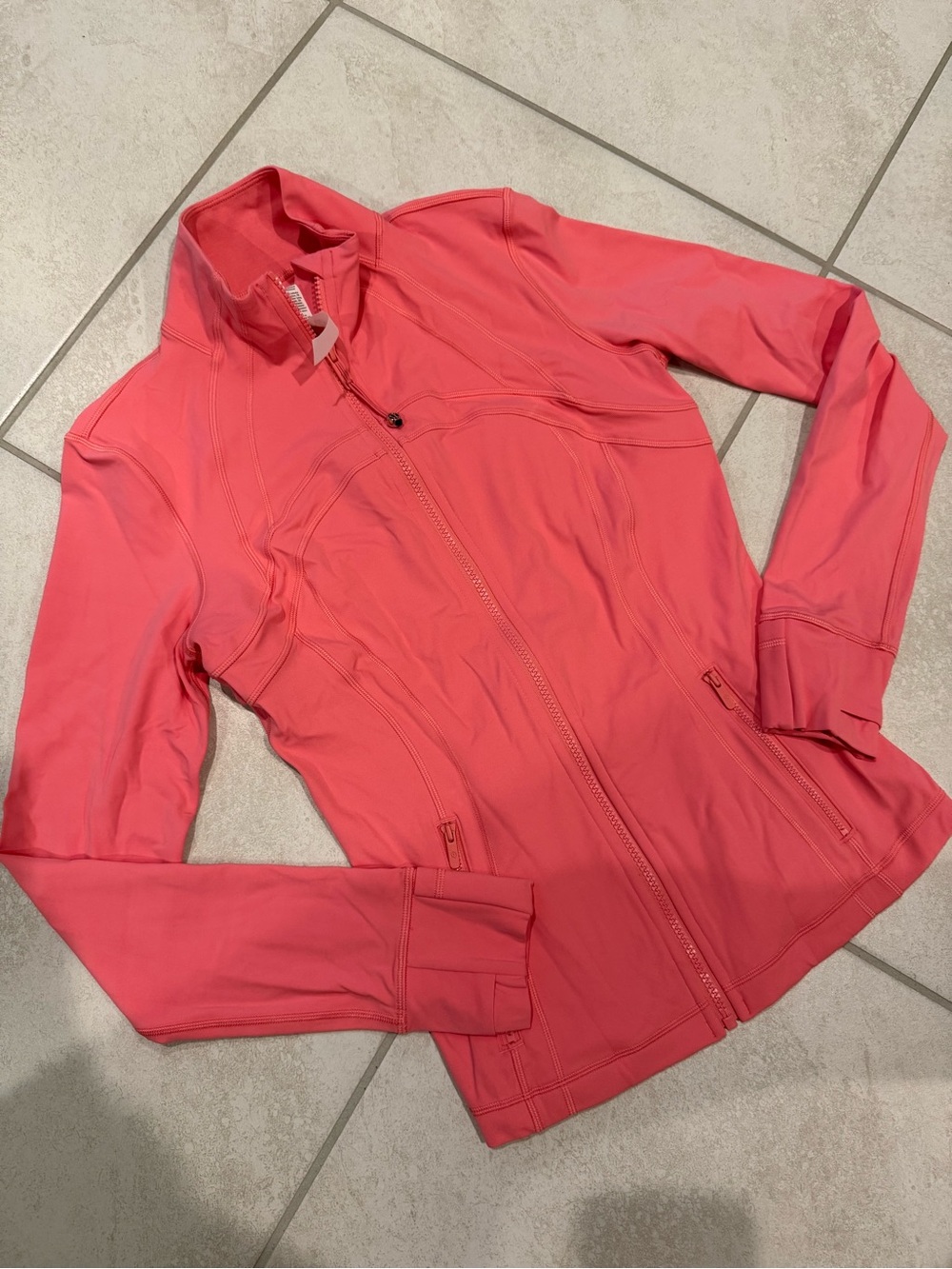 lululemon athletica Coral Pink Full-Zip Utility Jacket